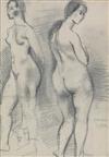 RAPHAEL SOYER Group of 5 female studies.